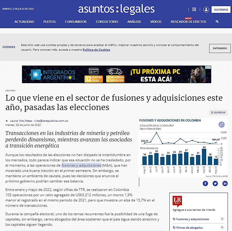 Lo que viene en el sector de fusiones y adquisiciones este ao, pasadas las elecciones